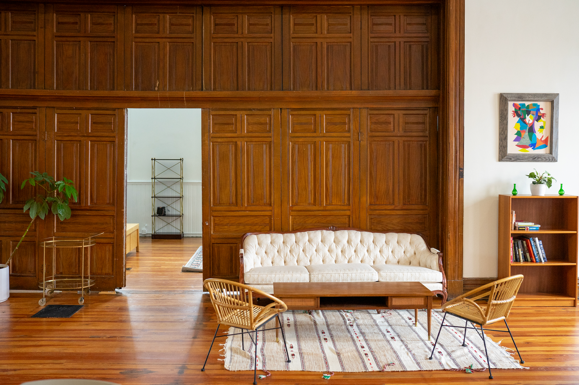 Interior of Mom ’n ’em Coffee Airbnb in Covington KY